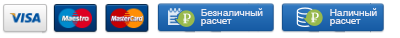 Вы можете оплатить этот товар с помощью Visa/MasterCard, Квитанция сбербанка, Безналичный расчет, Наличный расчет