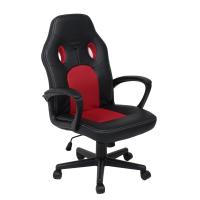Кресло поворотное Flaviy, черный/серый/красный, ткань