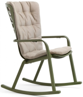 Кресло-качалка пластиковое с подушкой Folio агава, бежевый
