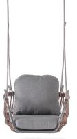 Кресло подвесное плетеное Bari антрацит, коричневый, темно-серый