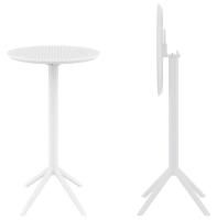 Стол пластиковый барный складной Sky Folding Bar Table 60 белый