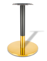 Подстолье нержавеющая сталь круглое, золотое, комбинированное, для ресторана, артикул 4027