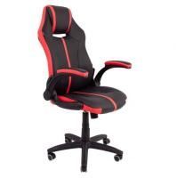 Кресло поворотное Fenix, красный + черный, экокожа