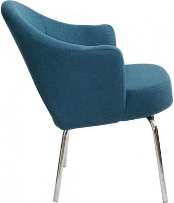 Кресло с обивкой A621 серо-синий