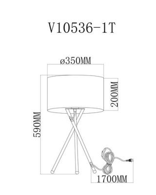 Лампа настольная Moderli V10536-1TPalma