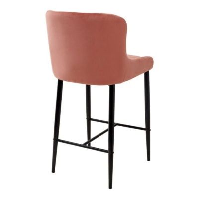Полубарный стул Artemis, розовый велюр