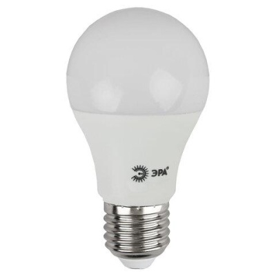 Лампа светодиодная ЭРА, 18(96)Вт, цоколь Е27, груша, нейтральный белый, 25000 ч, LED A65-18W-4000-E27, Б0052381