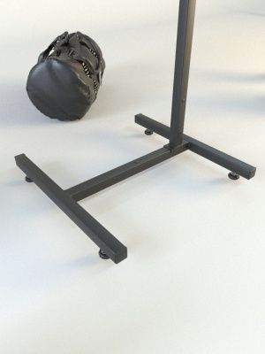 Вешалка напольная TACCOLA-NERO в стиле Лофт Г-образная, черная
