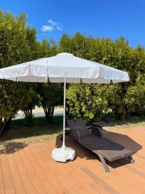 Зонт пляжный профессиональный Kiwi Clips белый