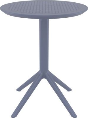 Стол пластиковый складной Sky Folding Table Ø60 темно-серый