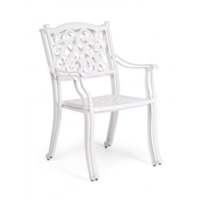 Кресло обеденное металлическое Ivrea белый