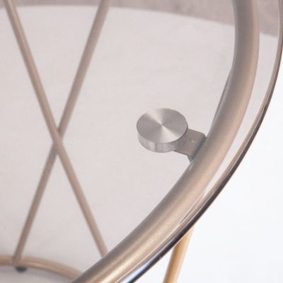 Стол журнальный Allure, тонированное стекло, закаленное стекло, диаметр 40 см