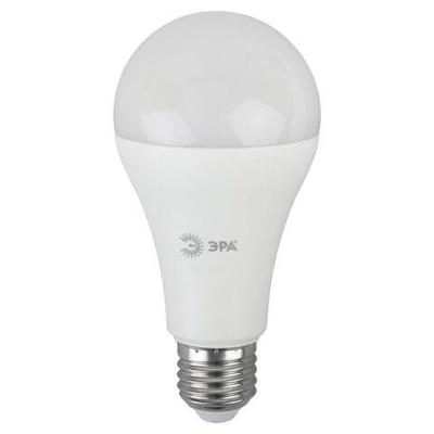Лампа светодиодная ЭРА, 25(200)Вт, цоколь Е27, груша, нейтральный белый, 25000 ч, LED A65-25W-4000-E27, Б0048010