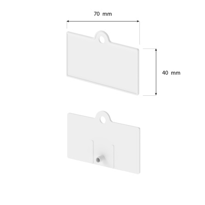 Топпер для подвесной пластиковой ленты CLIP STRIP-W-08, 40х70
