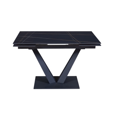 Стол раскладной Malibu (120+30+30), керамика матовая Black Gold