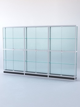 Витрина "ПРЯМОУГОЛЬНАЯ" №4-3м-200-2 (задняя стенка - стекло), Черный