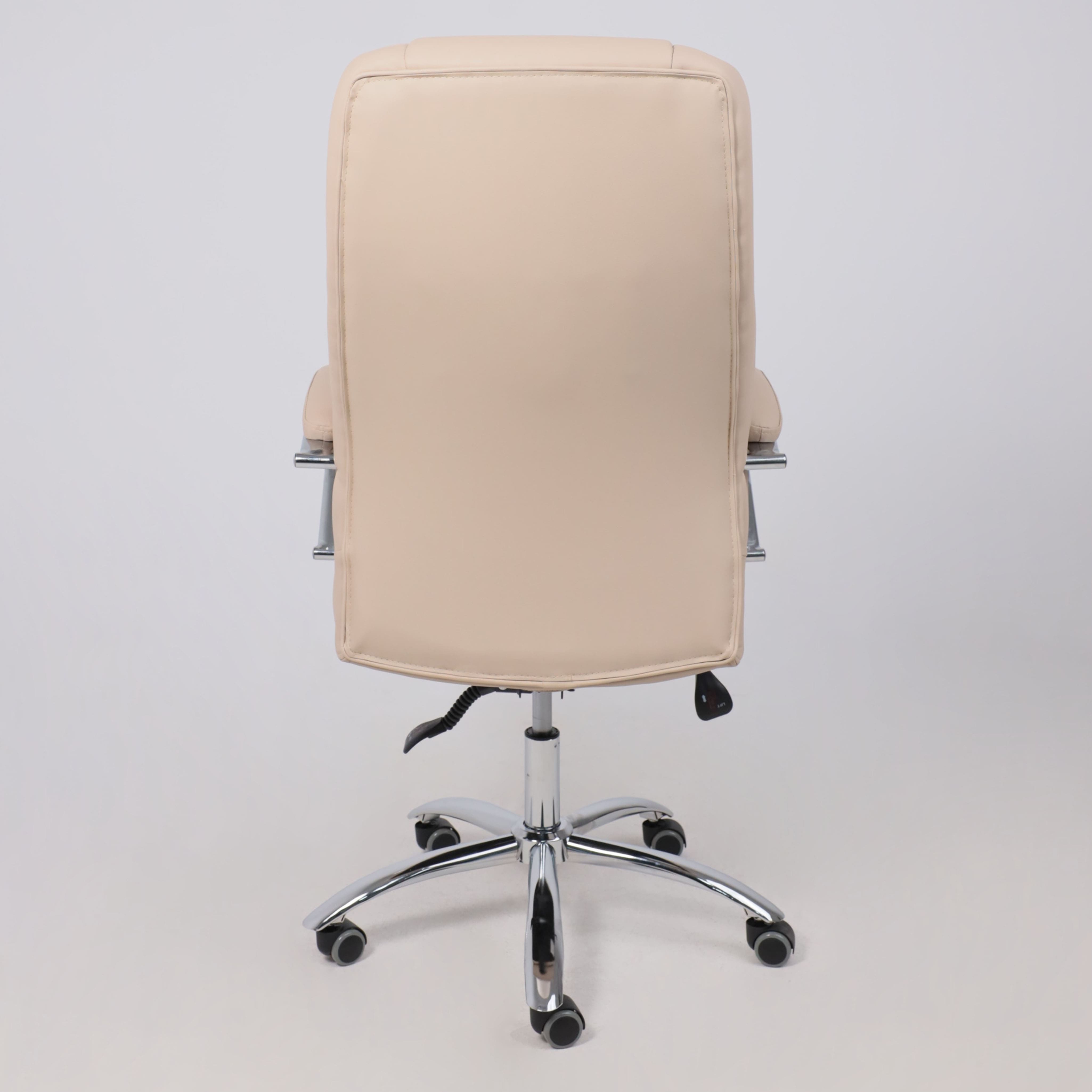 Кресло поворотное King, бежевый, экокожа
