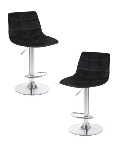 Набор 2 шт Стул барный DOBRIN TAILOR, черный велюр (MJ9-101)