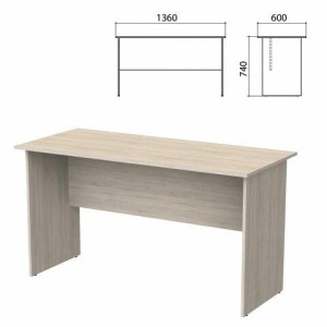 Стол письменный "Бюджет", 1360х600х740 мм, дуб сонома, 402661-091