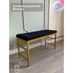 Банкетка Сканди-96-2 (черный/золото)