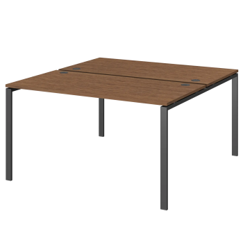 Бенч двойной на 2 рабочих места Арго-М АМБ-002 Орех гварнери/Белый