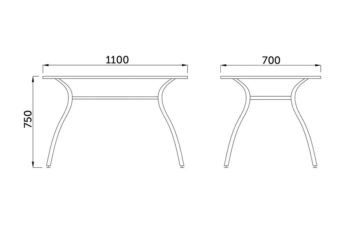 Стол Patrizia, прозрачный, закаленное стекло цена 17 525 ₽ Стол Patrizia, прозрачный, закаленное стекло