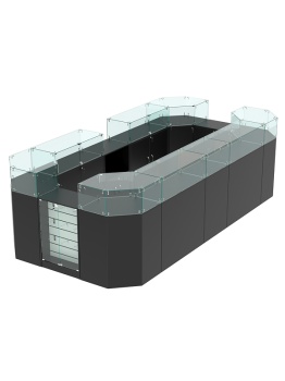 Комплект прилавков "ВАЛЕНТИНО" №3, Черный