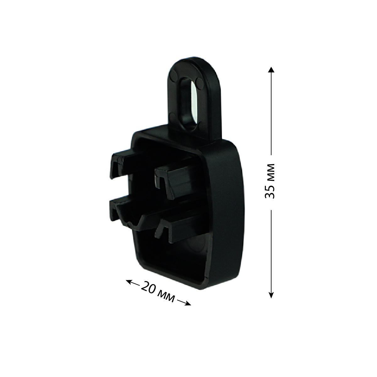 Заглушка пластиковая торцевая ECO-CAP, черная