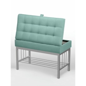 Банкетка Н-76 (серый/светло-бирюзовый)