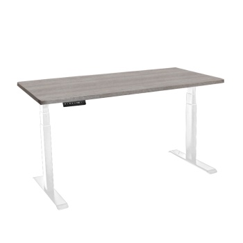 Стол с регулировкой высоты электрический LuxAlto LA-T33-2A3 белый/дуб бежево-серый ЛДСП 135*70*2.5