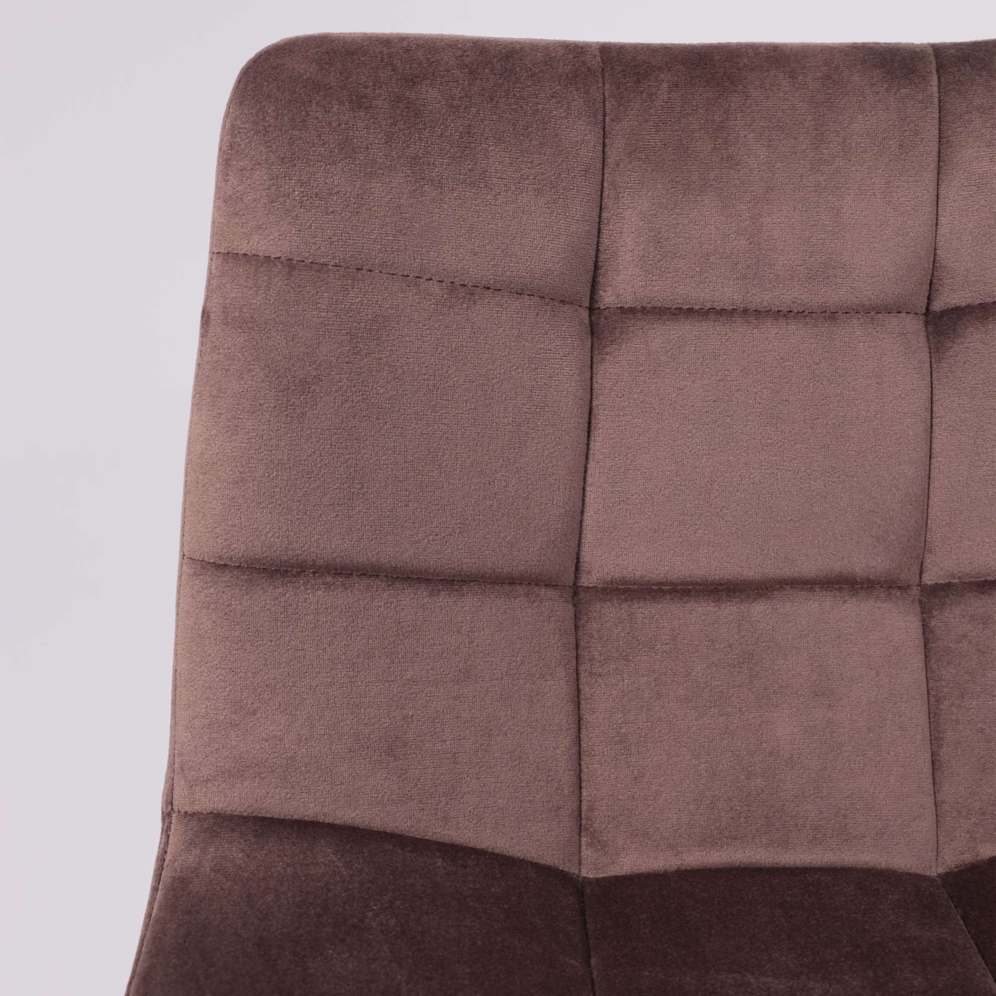 Стул барный Mia, коричневый, велюр