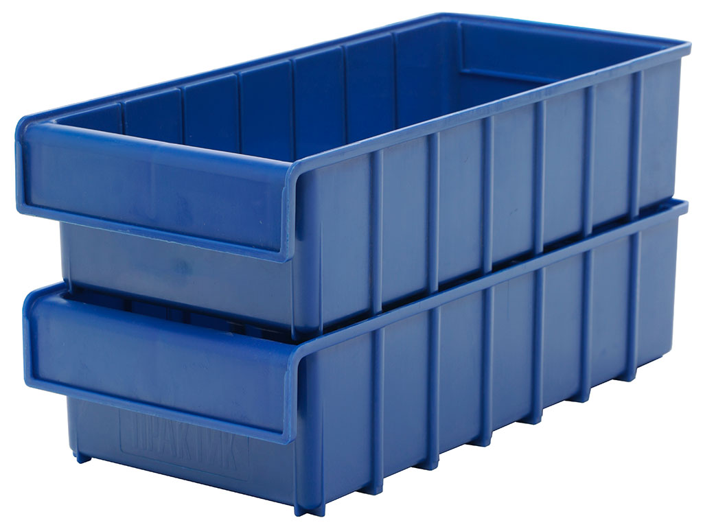 Ящик пластиковый Практик 400x185x100 синий