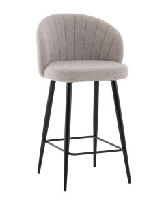 Стул полубарный Ханнингем букле светло-серый