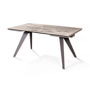 Стол раскладной Грант (160+40+40), мрамор испанская керамика светлый