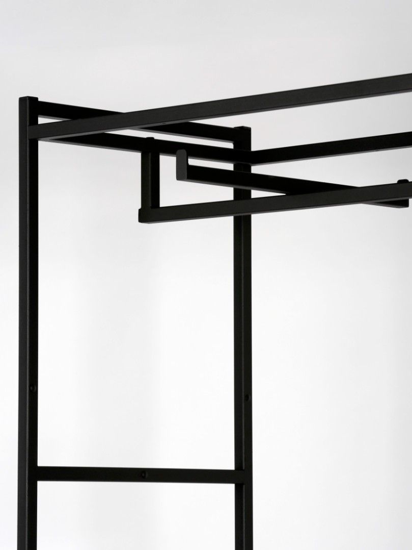 Стеллаж для одежды в стиле Лофт A22120-03-ЧЧ 220х120х45