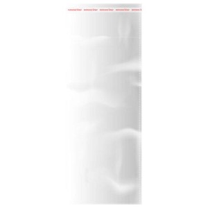 Пакеты БОПП с клеевым клапаном, КОМПЛЕКТ 100 штук, 9х20 + 4 см, 25 мкм, с усиленным швом, BRAUBERG, 700403