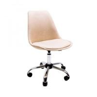 Кресло поворотное Shell, светло-бежевый, ткань