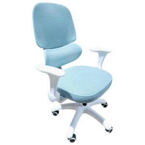 Кресло детское с поясничной поддержкой BRABIX KIDS "MG-225", сетка/ткань TW, голубое, 533317