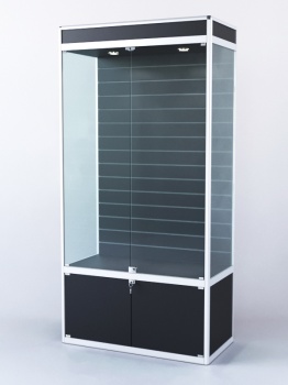 Витрина "ПРЯМОУГОЛЬНАЯ" №5-500 (задняя стенка - экономпанель), Черный