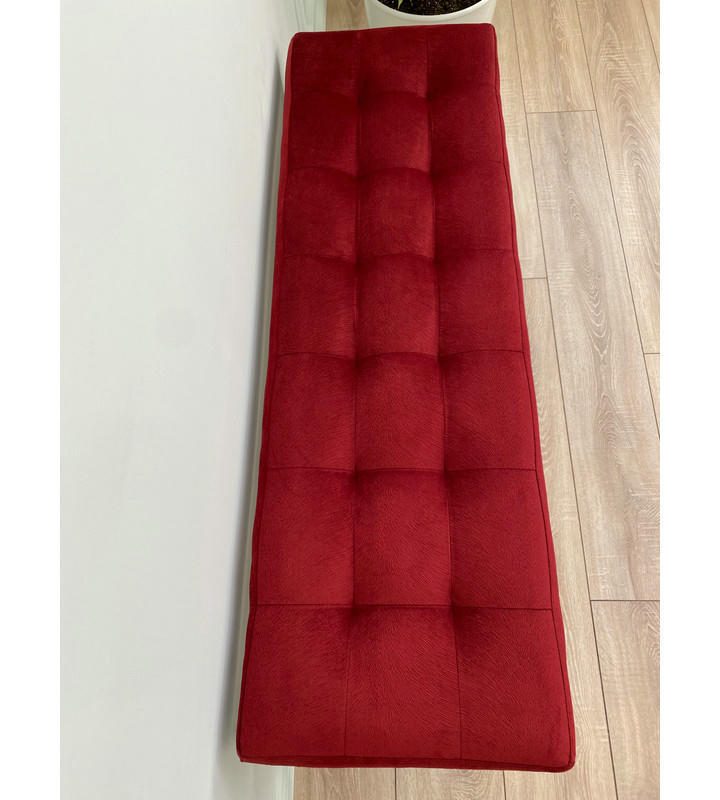 Банкетка Сканди-120-2-полочная (красный/серый)