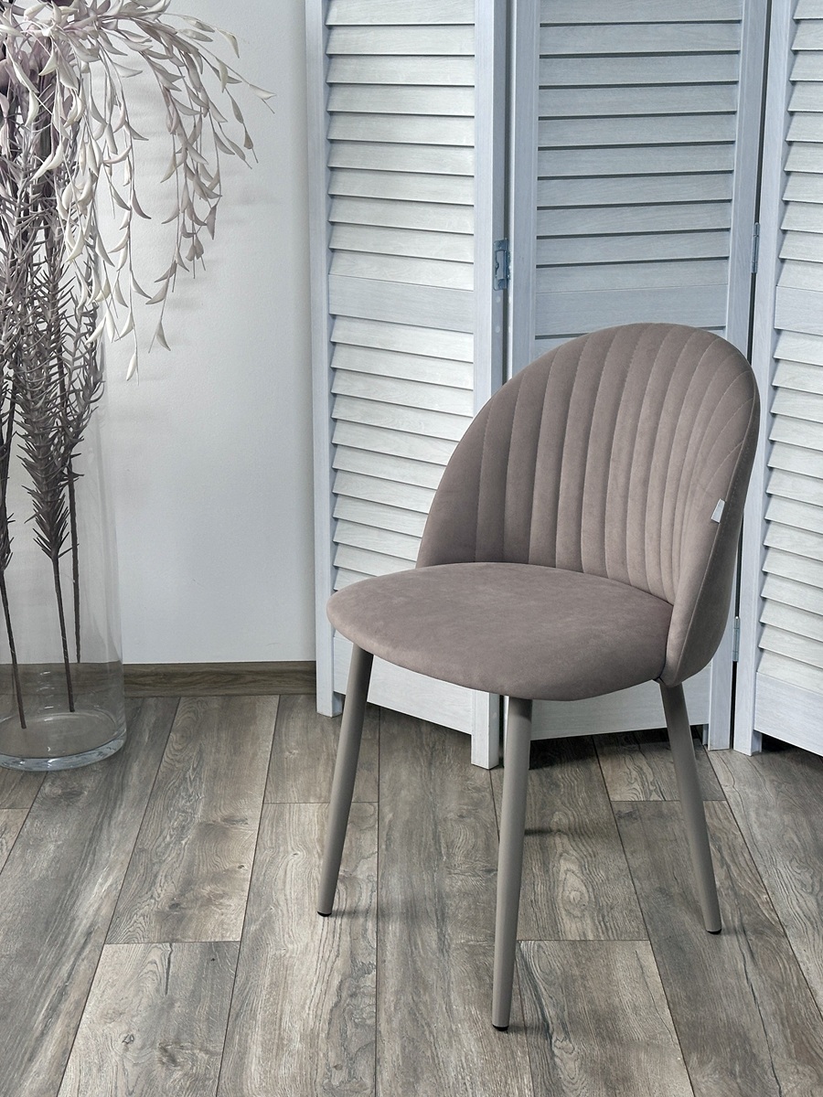 Стул БАРИ Marseille-16 Капучино, велюр / ЛАТТЕ каркас M-City