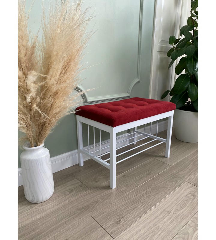 Банкетка Сканди-60 (красный/белый)