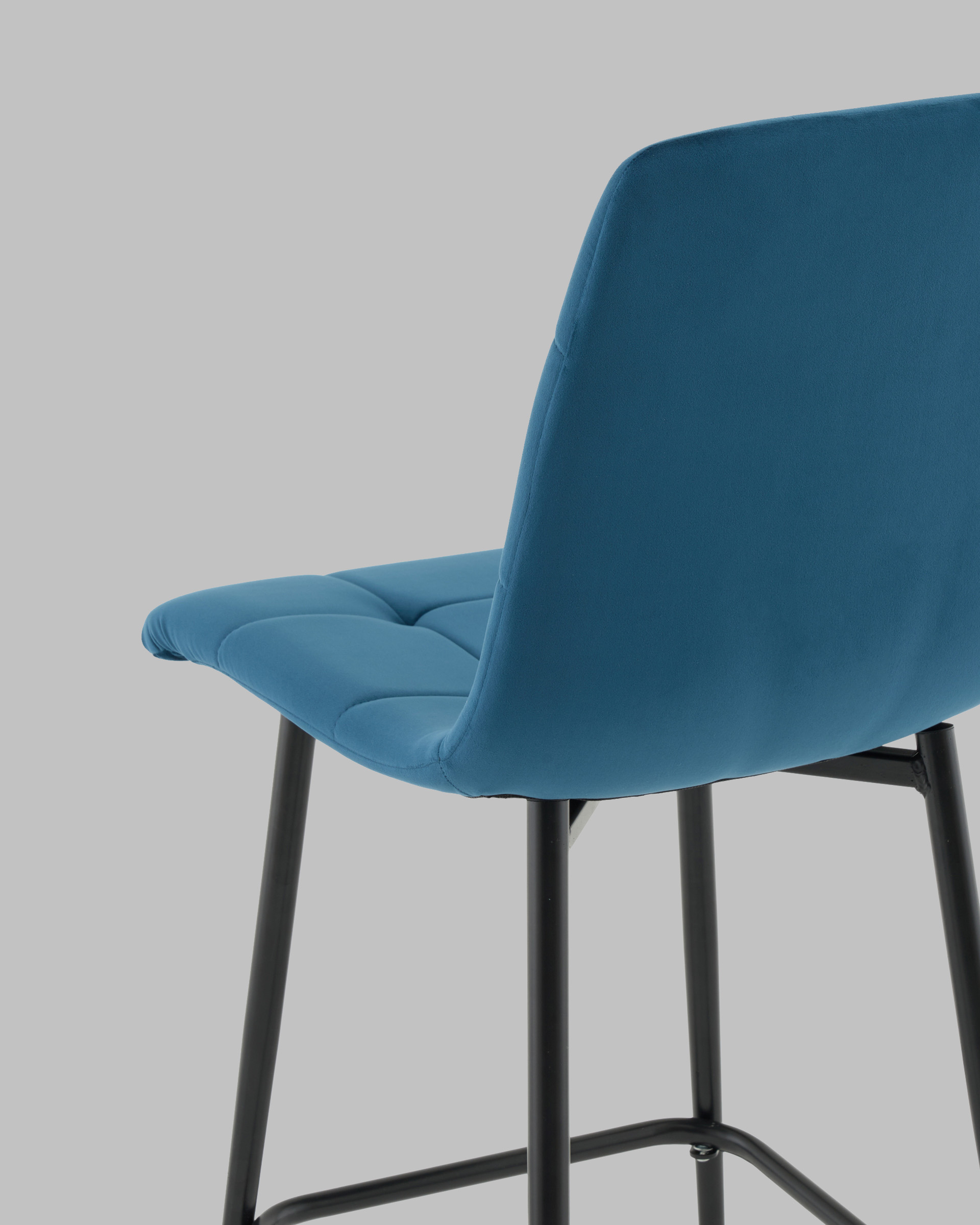 Стул полубарный Одди велюр синий