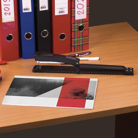 Степлер №24/6, 26/6 BRAUBERG "Universal", до 25 листов, С ФУНКЦИЕЙ БРОШЮРОВАНИЯ, черный, 220942 цена 995 ₽ Степлер №24/6, 26/6 BRAUBERG "Universal", до 25 листов, С ФУНКЦИЕЙ БРОШЮРОВАНИЯ, черный, 220942