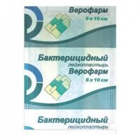 Лейкопластырь бактерицидный ВЕРОФАРМ, полоска 6х10 см, тканевая основа, 20024106