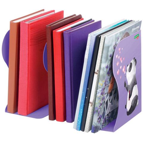 Подставка-держатель для книг и учебников BRAUBERG KIDS "Panda", раздвижная, металлическая, 238064