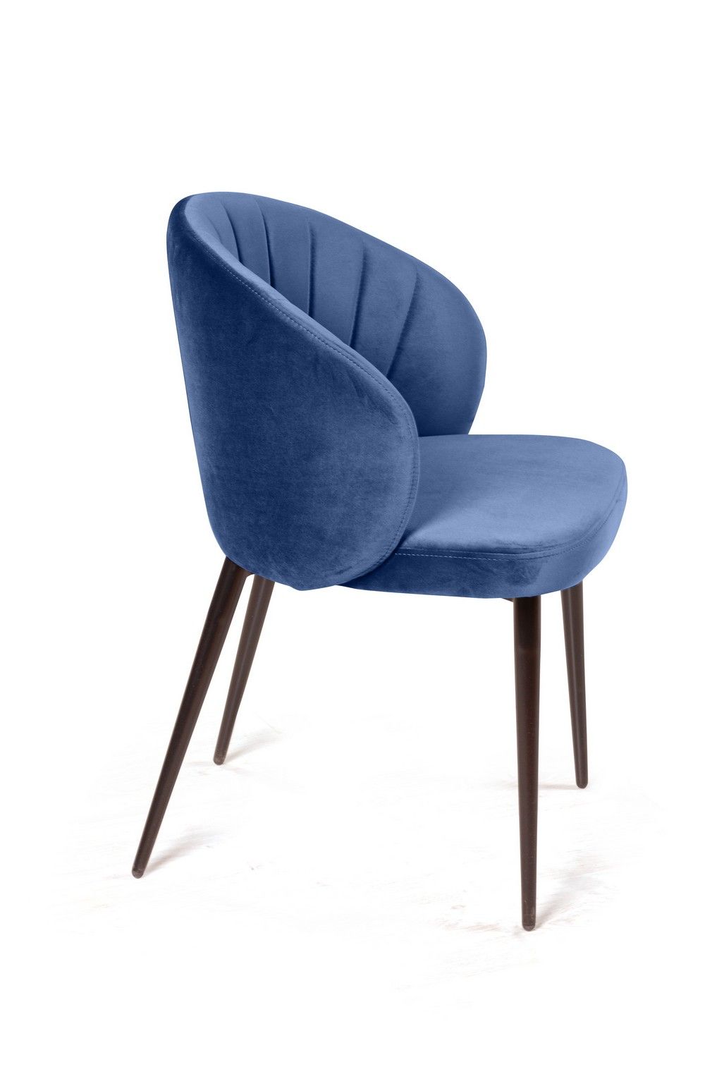 Стул Монблан, бархат синий 29 / черный конус