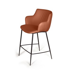 Стул полубарный София, иск.кожа soft-touch, терракот