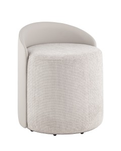 Пуф Тея спинка иск.кожа, сиденье шенилл светло-серый