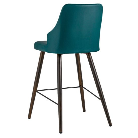 Стул полубарный Коналл, экокожа, темно-синий, 60 см